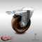 Service Caster 4 Inch SS High Temp Phenolic Wheel Swivel Bolt Hole Caster with Total Lock Brake SCC-SSBHTTL20S414-PHSHT - alternate 1
